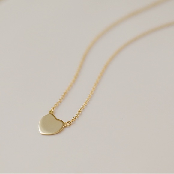 Dainty Heart Necklace | 14k Gold Plated - Picture 3 of 8